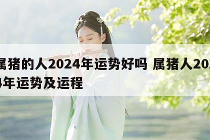 属猪的人2024年运势好吗 属猪人2024年运势及运程