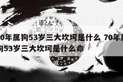 70年属狗53岁三大坎坷是什么 70年属狗53岁三大坎坷是什么命