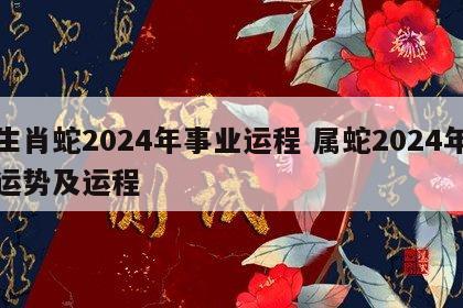 生肖蛇2024年事业运程 属蛇2024年运势及运程