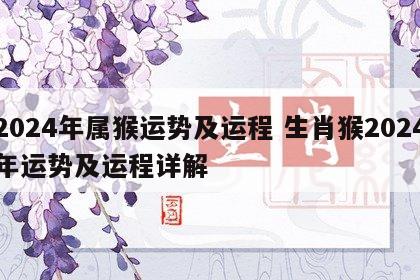 2024年属猴运势及运程 生肖猴2024年运势及运程详解