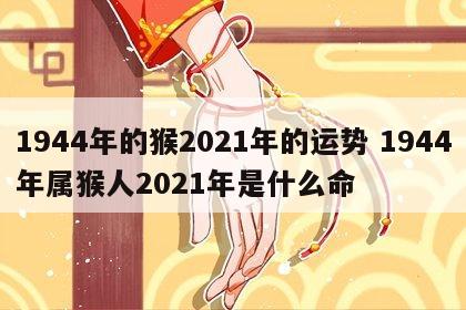 1944年的猴2021年的运势 1944年属猴人2021年是什么命