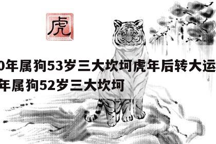 70年属狗53岁三大坎坷虎年后转大运 70年属狗52岁三大坎坷
