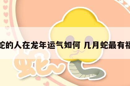 属蛇的人在龙年运气如何 几月蛇最有福气