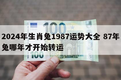 2024年生肖兔1987运势大全 87年兔哪年才开始转运