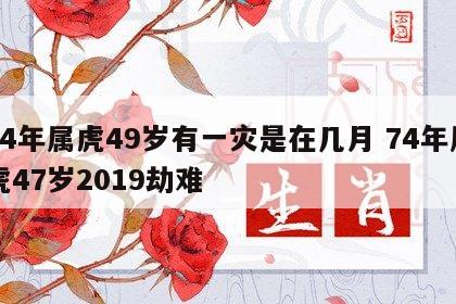 74年属虎49岁有一灾是在几月 74年属虎47岁2019劫难