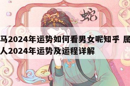 属马2024年运势如何看男女呢知乎 属马的人2024年运势及运程详解