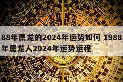 88年属龙的2024年运势如何 1988年属龙人2024年运势运程