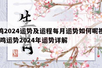 属鸡2024运势及运程每月运势如何呢视频 属鸡运势2024年运势详解