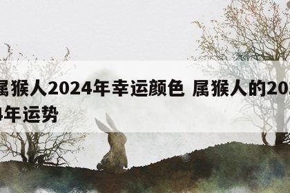 属猴人2024年幸运颜色 属猴人的2024年运势