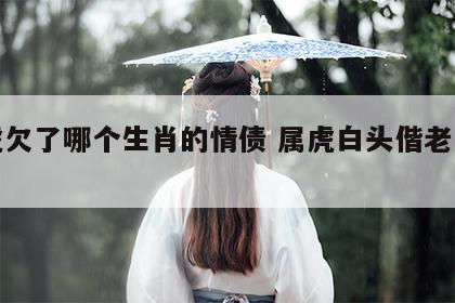 属虎欠了哪个生肖的情债 属虎白头偕老的生肖