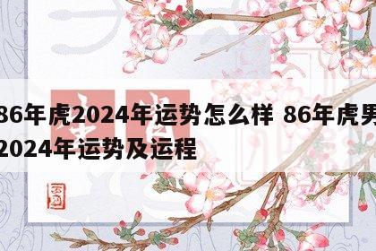 86年虎2024年运势怎么样 86年虎男2024年运势及运程