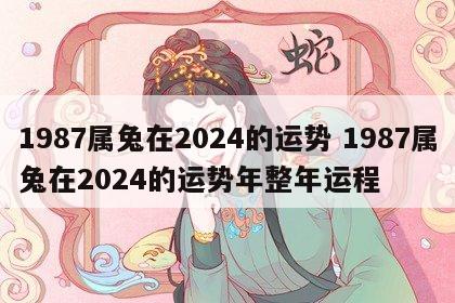 1987属兔在2024的运势 1987属兔在2024的运势年整年运程