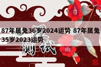 87年属兔36岁2024运势 87年属兔35岁2023运势
