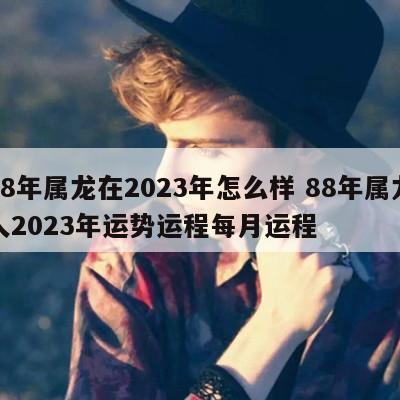 88年属龙在2023年怎么样 88年属龙人2023年运势运程每月运程