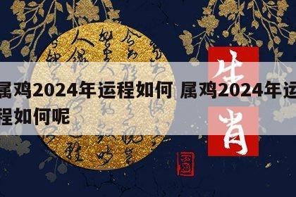 属鸡2024年运程如何 属鸡2024年运程如何呢