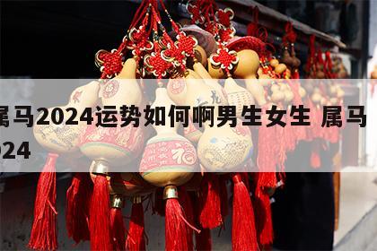属马2024运势如何啊男生女生 属马 2024