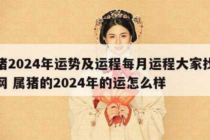 属猪2024年运势及运程每月运程大家找算命网 属猪的2024年的运怎么样