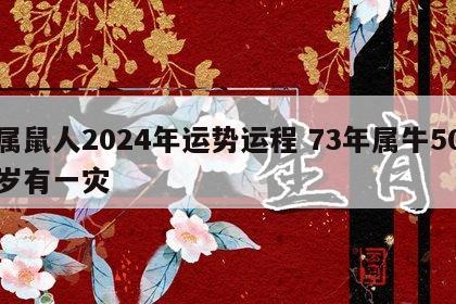 属鼠人2024年运势运程 73年属牛50岁有一灾