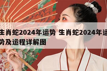 生肖蛇2024年运势 生肖蛇2024年运势及运程详解图