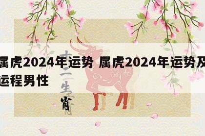 属虎2024年运势 属虎2024年运势及运程男性