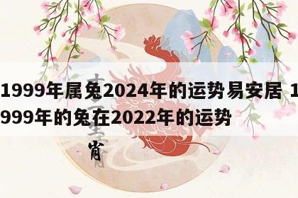 1999年属兔2024年的运势易安居 1999年的兔在2022年的运势
