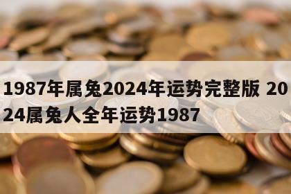 1987年属兔2024年运势完整版 2024属兔人全年运势1987