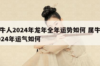 属牛人2024年龙年全年运势如何 属牛在2024年运气如何