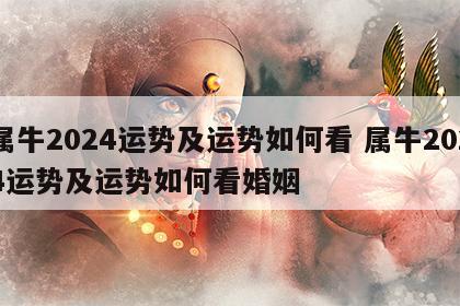 属牛2024运势及运势如何看 属牛2024运势及运势如何看婚姻