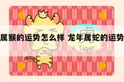 龙年属猴的运势怎么样 龙年属蛇的运势怎么样
