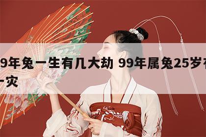 99年兔一生有几大劫 99年属兔25岁有一灾