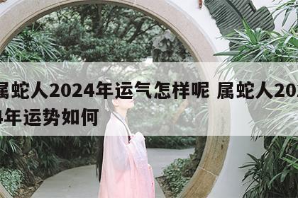 属蛇人2024年运气怎样呢 属蛇人2024年运势如何