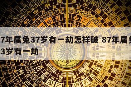 87年属兔37岁有一劫怎样破 87年属兔33岁有一劫