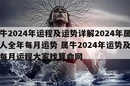 属牛2024年运程及运势详解2024年属猪人全年每月运势 属牛2024年运势及运程每月运程大家找算命网
