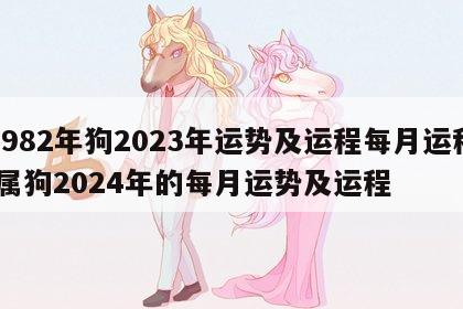 1982年狗2023年运势及运程每月运程 属狗2024年的每月运势及运程