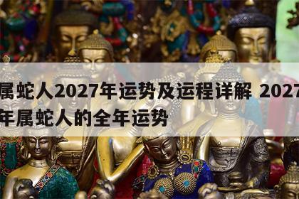 属蛇人2027年运势及运程详解 2027年属蛇人的全年运势