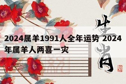 2024属羊1991人全年运势 2024年属羊人两喜一灾