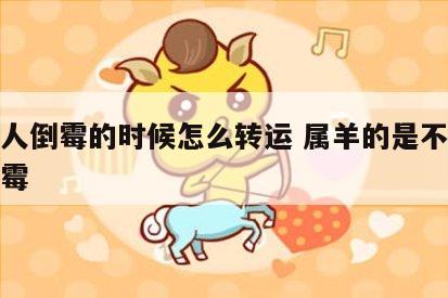 属羊人倒霉的时候怎么转运 属羊的是不是非常倒霉