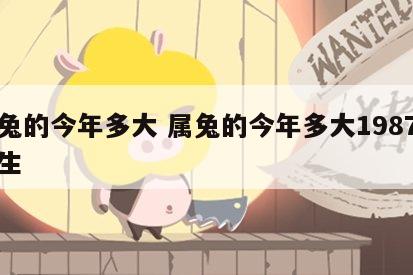 属兔的今年多大 属兔的今年多大1987年出生