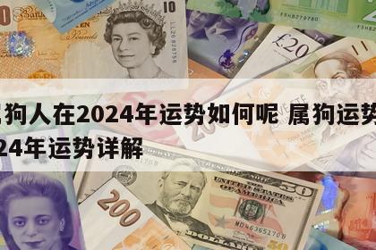 属狗人在2024年运势如何呢 属狗运势2024年运势详解