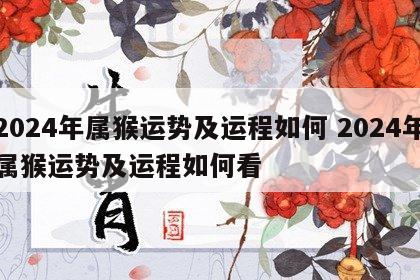 2024年属猴运势及运程如何 2024年属猴运势及运程如何看
