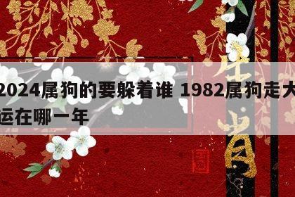 2024属狗的要躲着谁 1982属狗走大运在哪一年