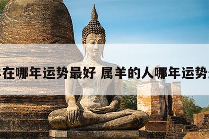 属羊在哪年运势最好 属羊的人哪年运势最佳