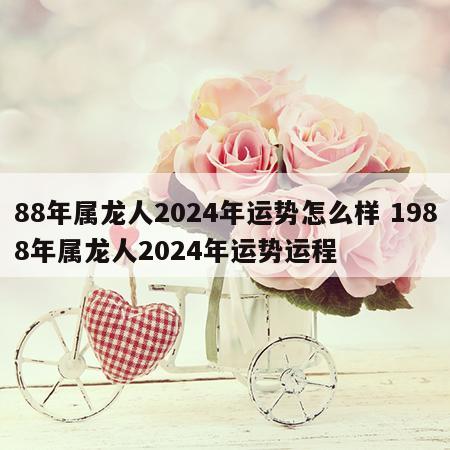 88年属龙人2024年运势怎么样 1988年属龙人2024年运势运程