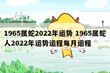 1965属蛇2022年运势 1965属蛇人2022年运势运程每月运程