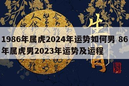 1986年属虎2024年运势如何男 86年属虎男2023年运势及运程