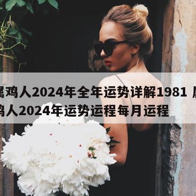 属鸡人2024年全年运势详解1981 属鸡人2024年运势运程每月运程