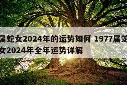 属蛇女2024年的运势如何 1977属蛇女2024年全年运势详解