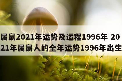 属鼠2021年运势及运程1996年 2021年属鼠人的全年运势1996年出生