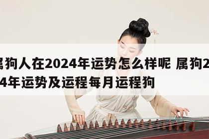 属狗人在2024年运势怎么样呢 属狗2024年运势及运程每月运程狗
