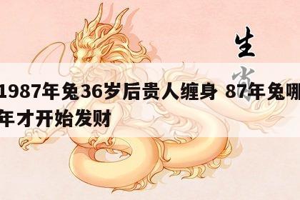 1987年兔36岁后贵人缠身 87年兔哪年才开始发财